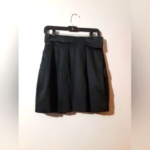 BCBGMaxAzria Black Bubble Mini Skirt Size 06 Zip Back Party Evening